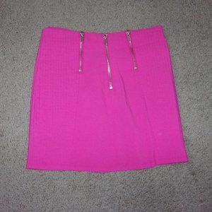 Divided H&M Skirt Hot Pink Mini Zippers